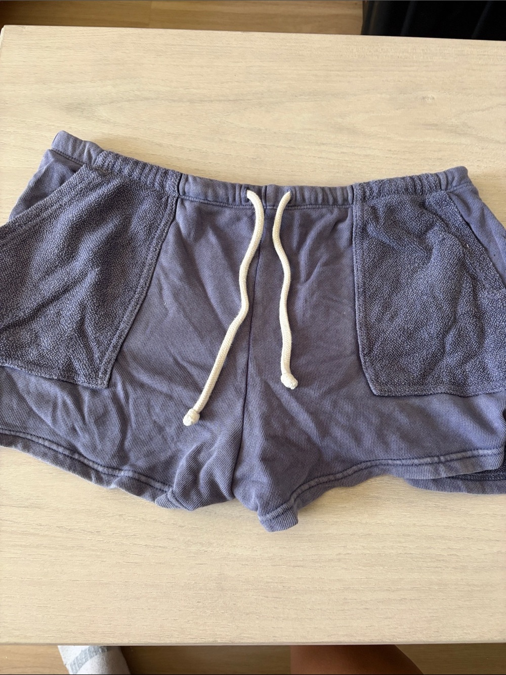 aerie Lavender Drawstring Terry Pocket Athletic Shorts